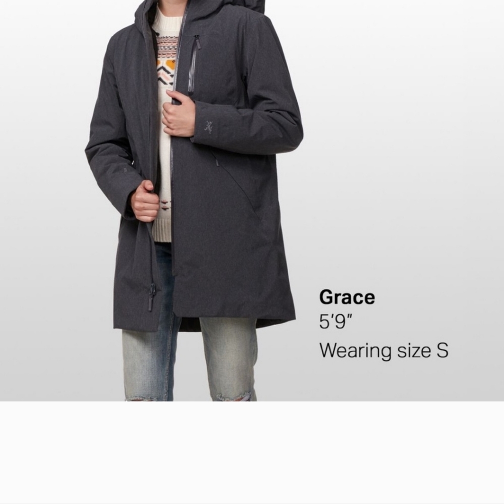 Arc’teryx Women’s Sensa Gore-Tex Parka. Black Heather. Large